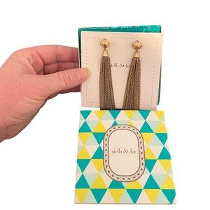 New in Box Stella & Dot Fringe Tassel Earrings